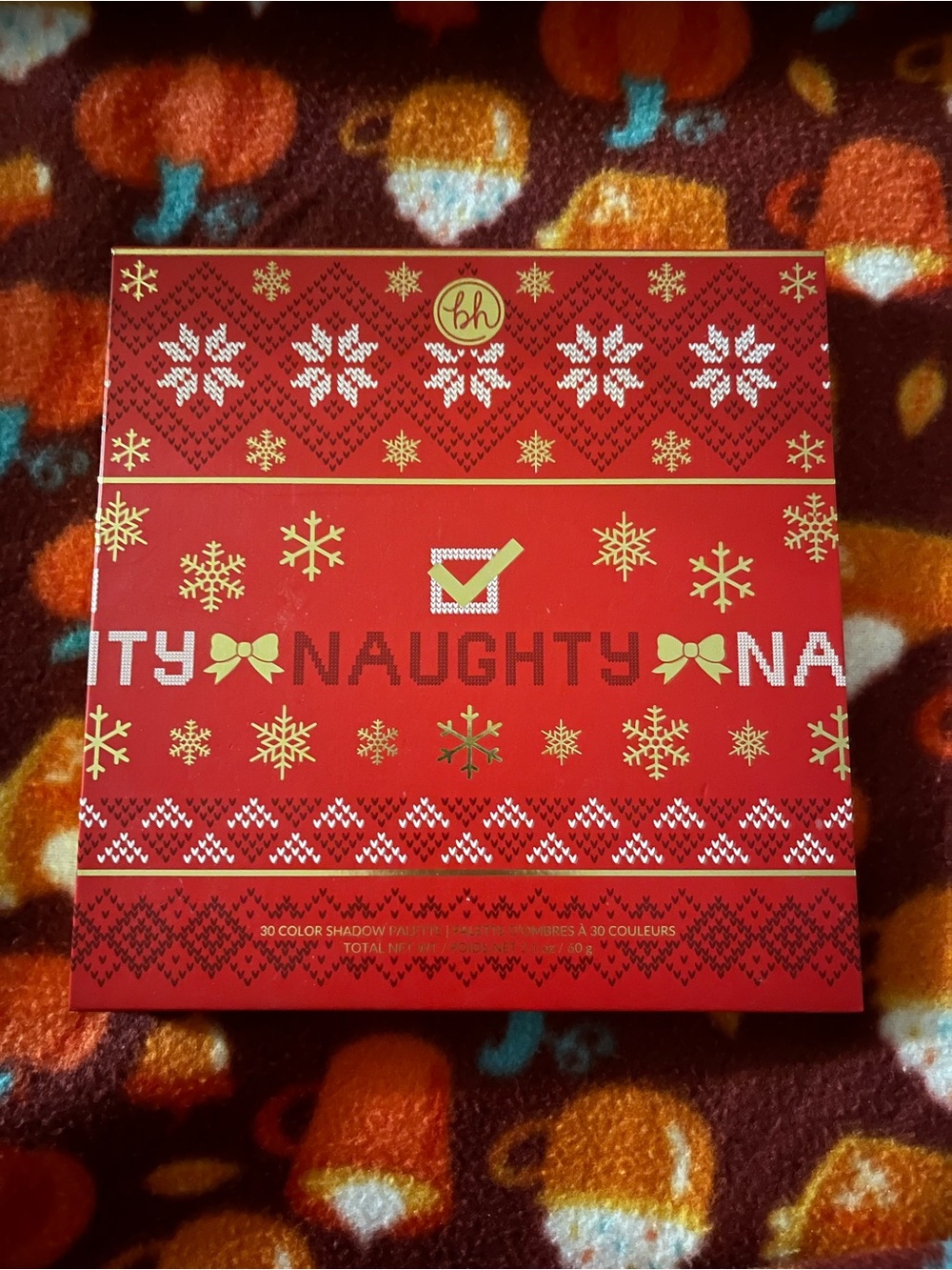 BH Cosmetics Naughty or Nice Holiday Eyeshadow Palette - Red & Gold Packaging